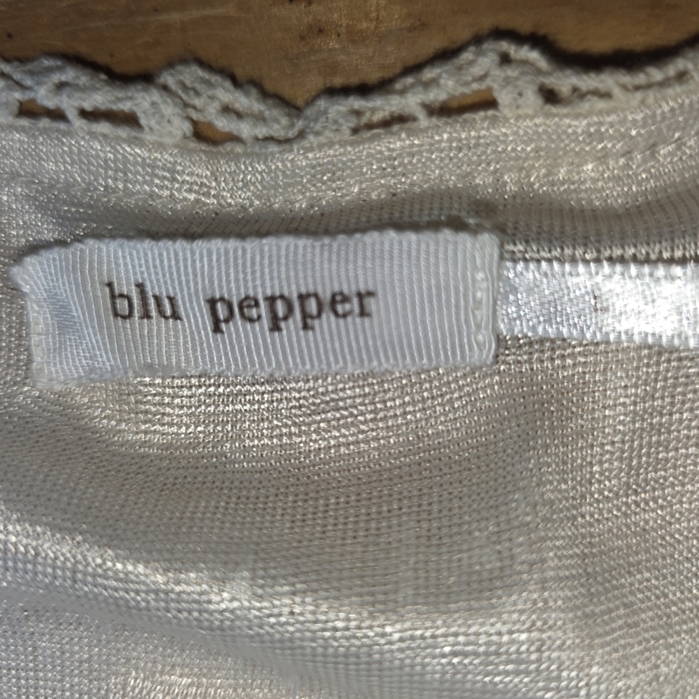 Blue Pepper Lacy Overlay Vest Large (JAC23) - Picture 4 of 9